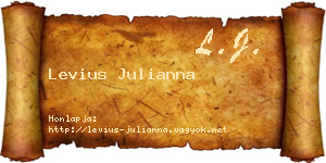 Levius Julianna névjegykártya
